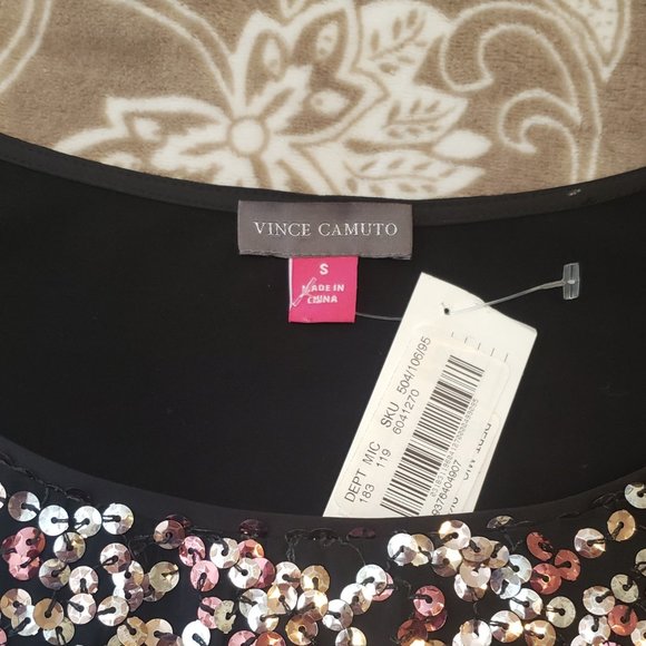 Vince Camuto Sequin Top NWT - Picture 4 of 4